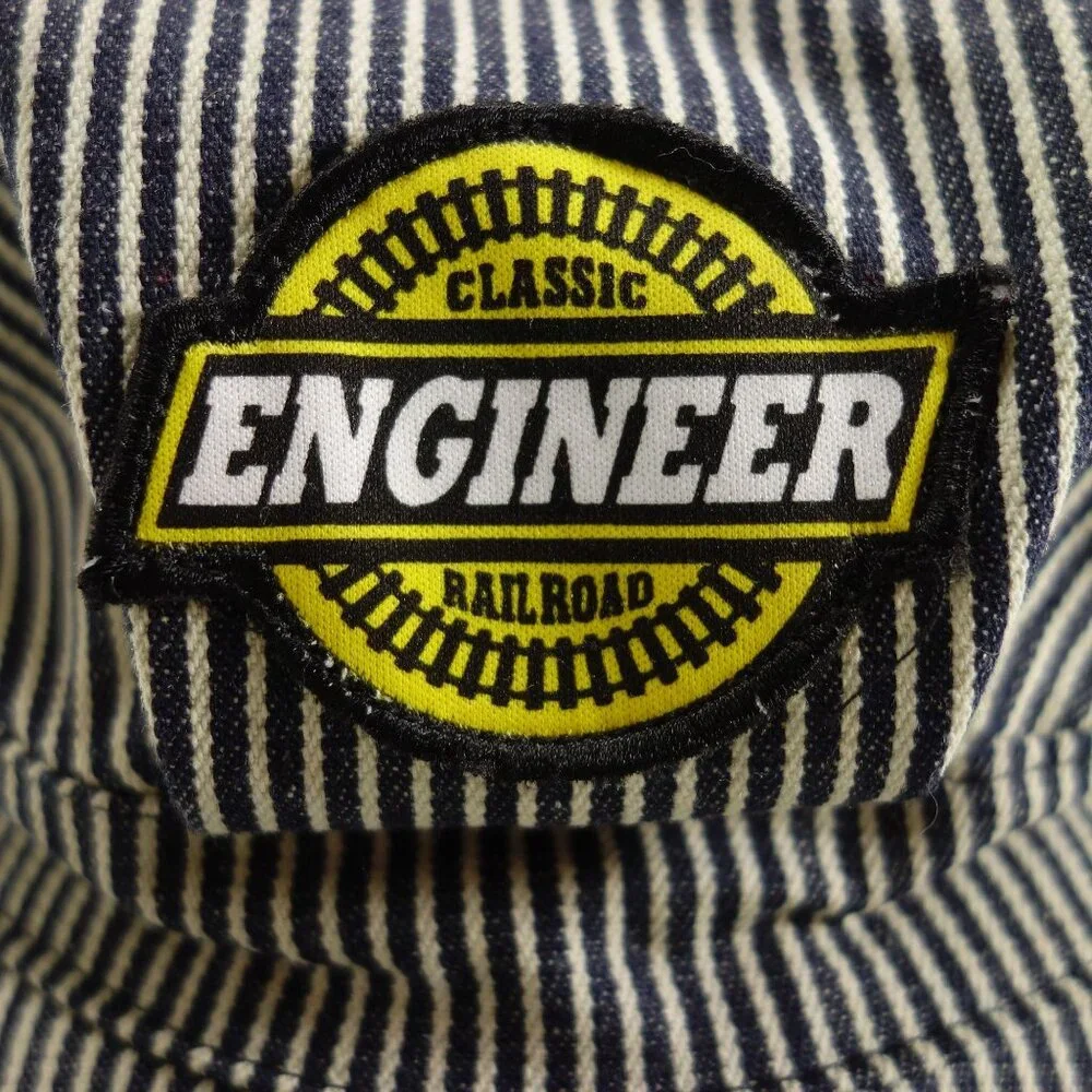 Classic Railroad Engineer Patch Striped Conductors Youth Hat‎ Cap